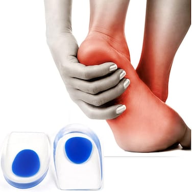 Marrkhor 1-Pair Silicone Heel Cup Pads for Bone Spurs Pain Relief Protectors of Your Sore or Bruised Feet Best Insole Gels