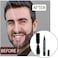 Marrkhor 1-Pcs Beard Pencil Filler for Men, Beard Filling Pen Kit - WaterProof, Long Lasting Coverage &amp; Natural Finish - Beard, Moustache and Eyebrows Bristle Brush Included (Black)