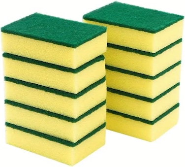 Marrkhor Dishwashing Sponge Pack Of 10 - Kitchen Cleaning Sponge - Scouring Pad