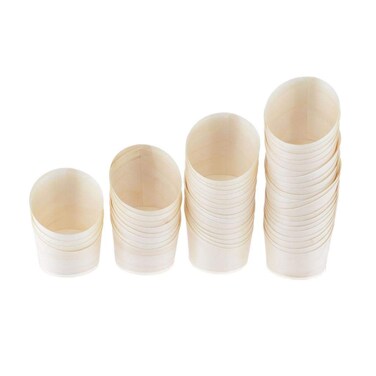 Marrkhor 18-Piece Disposable Bamboo Snacks Holder