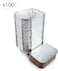 Marrkhor 100-Piece Disposable Aluminium Food Storage Containers with Lid 250ml