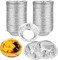 Marrkhor 50-Piece Aluminum Foil Tart Cases, Reusable Silver Round Muffin Cases for Everyday Baking and Parties