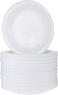 Marrkhor 100-Piece Disposable Round Foam Plate 9 inches white