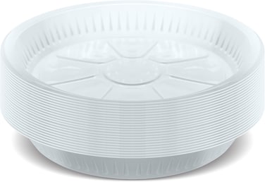 Marrkhor 100-Piece 10 Inch Disposable Plastic Plates For Tableware Birthday Parties Office Home Events