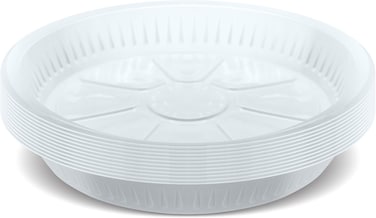 Marrkhor 50-Piece 10 Inch Disposable Plastic Plates For Tableware Birthday Parties Office Home Events