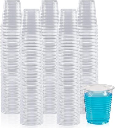 Marrkhor 300-Piece 3 oz Clear Plastic Cups, Small Disposable Cups, Plastic Mouthwash Cups for Tasting, Drinking and Party