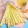 Marrkhor 100-Piece Yellow And White Paper Drinking Straws, Original Wood Pulp Paper,Paper Straws for Birthday,Wedding,Baby Shower,Juice, Shakes