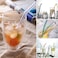 Marrkhor Reusable Glass Bent Straws, 8-Pieces Drinking Straws with 1 Cleaning Brush, Dishwasher Safe for Shatter Resistant, Eco Friendly Reusable Straws - Multicolor