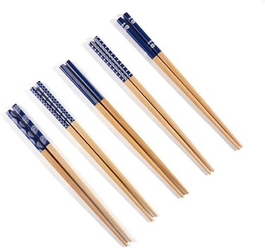 Marrkhor 5-Pairs Premium Reusable Chopsticks Set - Lightweight Easy to Use Chop Sticks Utensils for Asian Food