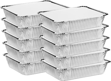 Marrkhor 50-Pieces Aluminium Food Containers with Lids