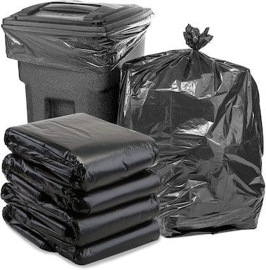 Marrkhor 135-Piece Garbage Bag 80 x 90, Compostable Kitchen Bin Liners Vest-Handy Trash Bags for Home office Trash Can Grocery Bag Trash Plastic Bag-40 Gallon 5kg