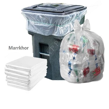 Marrkhor 230-Piece White Flat Garbage Bag 45 x 50 cm