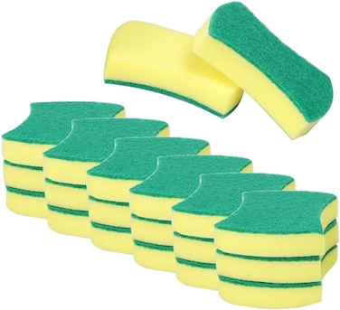 Marrkhor 12-Piece Scouring Pad Non-Scratch Scouring Sponges, Cleaning Pads Easy Hand For Scouring Kitchen, Dishwashing