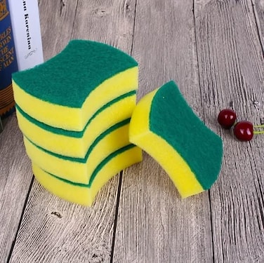 Marrkhor 6-Piece Scouring Pad Non-Scratch Scouring Sponges, Cleaning Pads Easy Hand For Scouring Kitchen, Dishwashing