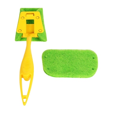 Marrkhor Sink &amp; Bathroom Green Scrubber with Handle (Yellow and Green)