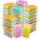 Marrkhor 12-Piece Kitchen Cleaning Sponges, Dishwashing Sponge Washer Mat Without Scratches, Used to Scrub Sponge Kitchen, Bathroom-Multicolors