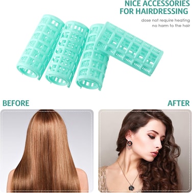 Marrkhor 8-Piece Hair Roller, Plastic Hair Rollers for Long Hair Hairdressing Styling Tools