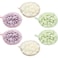 Marrkhor 2-Piece Body Sponge Brushes Pouf Mesh Brush Shower Glove with Flower Bath Ball-Multicolor