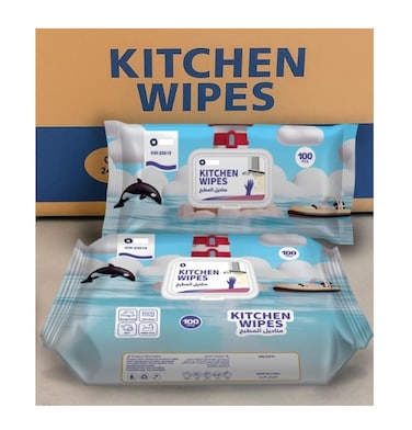 Marrkhor Kitchen Cleaning Wet Wipes 2-Pack (200 Count) Cleaning Wet Wipes For Kitchen, Oven, Powerful Cleaning &amp; Strong Oil Removal Safe on Skin