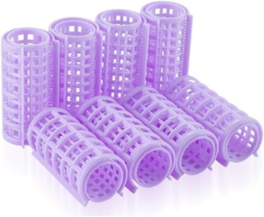 Marrkhor 4-Piece Plastic Hair Rollers Home DIY Hair Styling Tools Pro Salon Portable Curlers Clips for Women