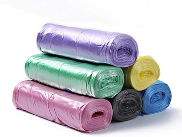 Marrkhor 7-Rolls Trash Bags Durable Disposable Plastic Household Kitchen Trash Bags, Household Garbage Bag Multicolor Kitchen Plastic Garbage Bag