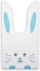 Marrkhor 50-Piece White Plastic Gift Bags with Flap-Tie Handles for Party,Kitchen