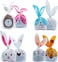 Marrkhor 50-Piece Cute Rabbit Ear Cookie Bags Gift Bags For Candy Biscuits Snack Baking Package Wedding Birthday Decor Accessories