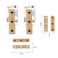 Marrkhor 1-Piece Bamboo Clothes Hanger with 3 Metal Holders for Modern and Harmonious Decor
