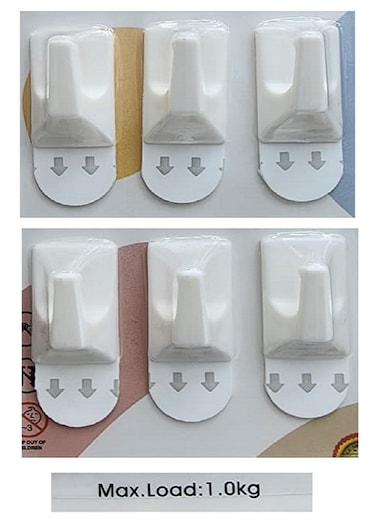 Marrkhor 6-Piece Storage Strong Plastic Hooks
