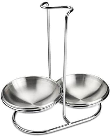 Markhor 1-Piece Stainless Steel Vertical Saving Soup Ladles Holders Double Spoon Stand Rack Cooking Utensils Stand Spoon Rest for kitchen Spoon Organizer