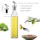 Marrkhor Oil Dispenser Bottles, Pack of 2 Cooking Oil and Vinegar Bottles- 500ml Clear Glass Oil Bottle