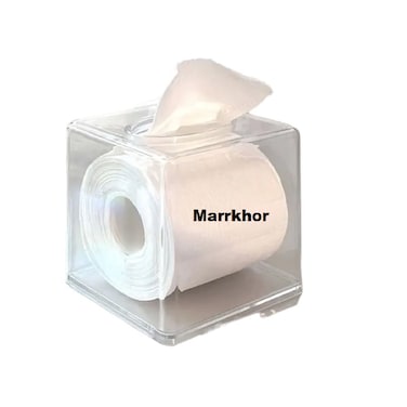 Marrkhor Kitchen Dispenser  Square Tissue Box, Clear Facial Acrylic Tissue Box Holder