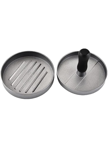 Dubai Gallery Non Stick Burger Press Patty Maker Grey/Black 11X9.5X9.5Centimeter