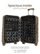 Swirl Series 3 Pcs ABS Luggage Trolley Set - Mocha Coffee