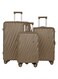 Swirl Series 3 Pcs ABS Luggage Trolley Set - Mocha Coffee