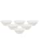 Verona Salad Bowl Set Of 6 - 18 cm, White, Porcelain Material
