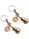 Kingzhuo 2 Pieces Wu Lou Key Chain Beautiful Gourd Keychain Lucky Keychain Set with Feng Shui Coins Solid Key Rings for Good Luck Prosperity Can Put a Lucky Note Inside (Opened from The Bottom)