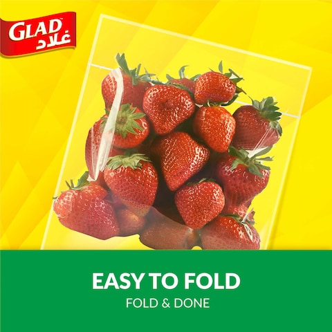 Glad Sandwich Fold-Top Bags, 180 Bags, 13.5x16cm