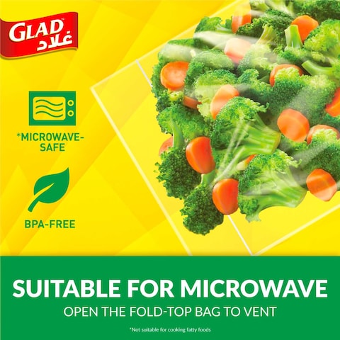 Glad Sandwich Fold-Top Bags, 180 Bags, 13.5x16cm