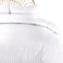 Zen 100% Cotton Luxury Hotel Quality Sateen Duvet Cover Set with Satin Stripe, Hidden Button Closure, White, Twin/Single 160x210cm