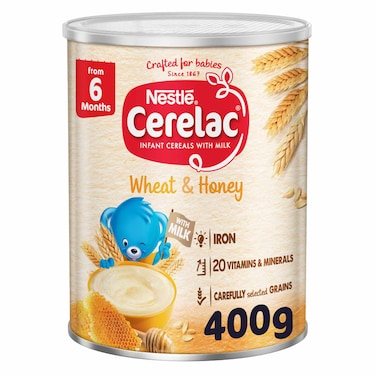 Nestle Cerelac Infant Cereal, Wheat and Honey, from 6 Months, 400g
