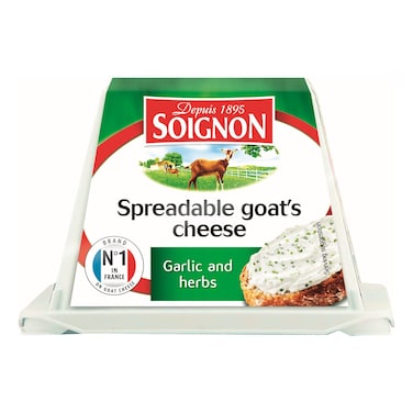 Soignon Goat Cheese with Garlic and Herbs, 140g