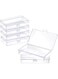 6Pcs Plastic Storage Box Jewelry Organizer,Small Transparent Storage Box with Lid for Arts and Crafts