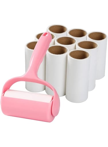 Beauenty Extra Sticky Pet Epilator Kit, Portable Lint Roll Brush,For Pet Hair Removal Clothing Furniture Sofa Carpet(With 9 Refills)