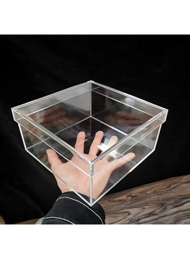 BPA Acrylic Gift Box Display Box Jewelry Storage Box Square Cube Prop Box 10x20x20 CM