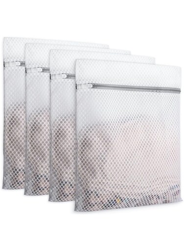 YHCG Delicates Wash Bags, 4 Pcs Laundry Bags Zippered Washing Machine Fine Mesh Bag for Delicates Blouse, Hosiery, T-shirt, Socks, Underwear, Bra, Lingerie Baby Clothes, Laundry Bags for Travel