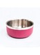 Saluki Stainless Steel Double Wall Dog Bowls, 700 ml Capacity, Maroon