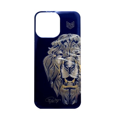 MG DESIGNS BACK STICKER IPHONE 14 PRO MAX LION PURPLE