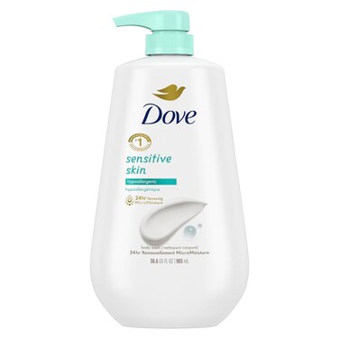 DoveHypoallergenic Body Wash To Moisturize Sensitive Skin Body Wash For Sensitive Skin Sulfate And Paraben Free 34oz