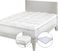 Infini Homes White Mattress Topper   550GSM Microfiber Filling   Size 90x190 cm   Experience Luxurious Comfort and Support